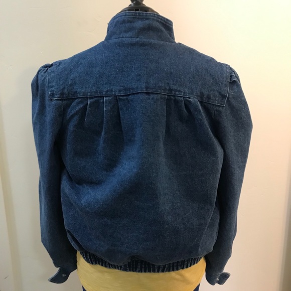 Vintage denim and faux shearling jacket, small - Picture 3 of 7